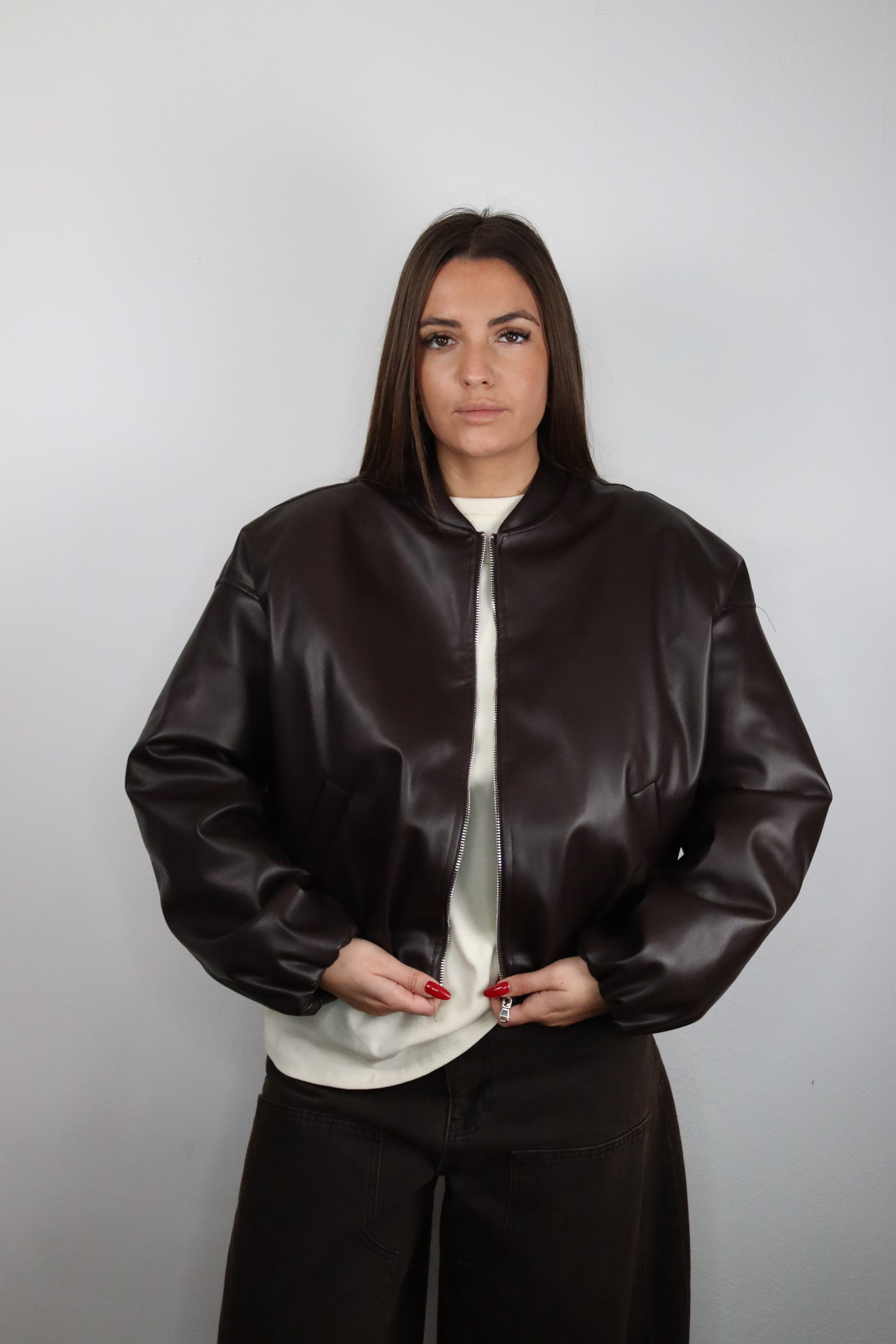 Bomber Grace in ecopelle