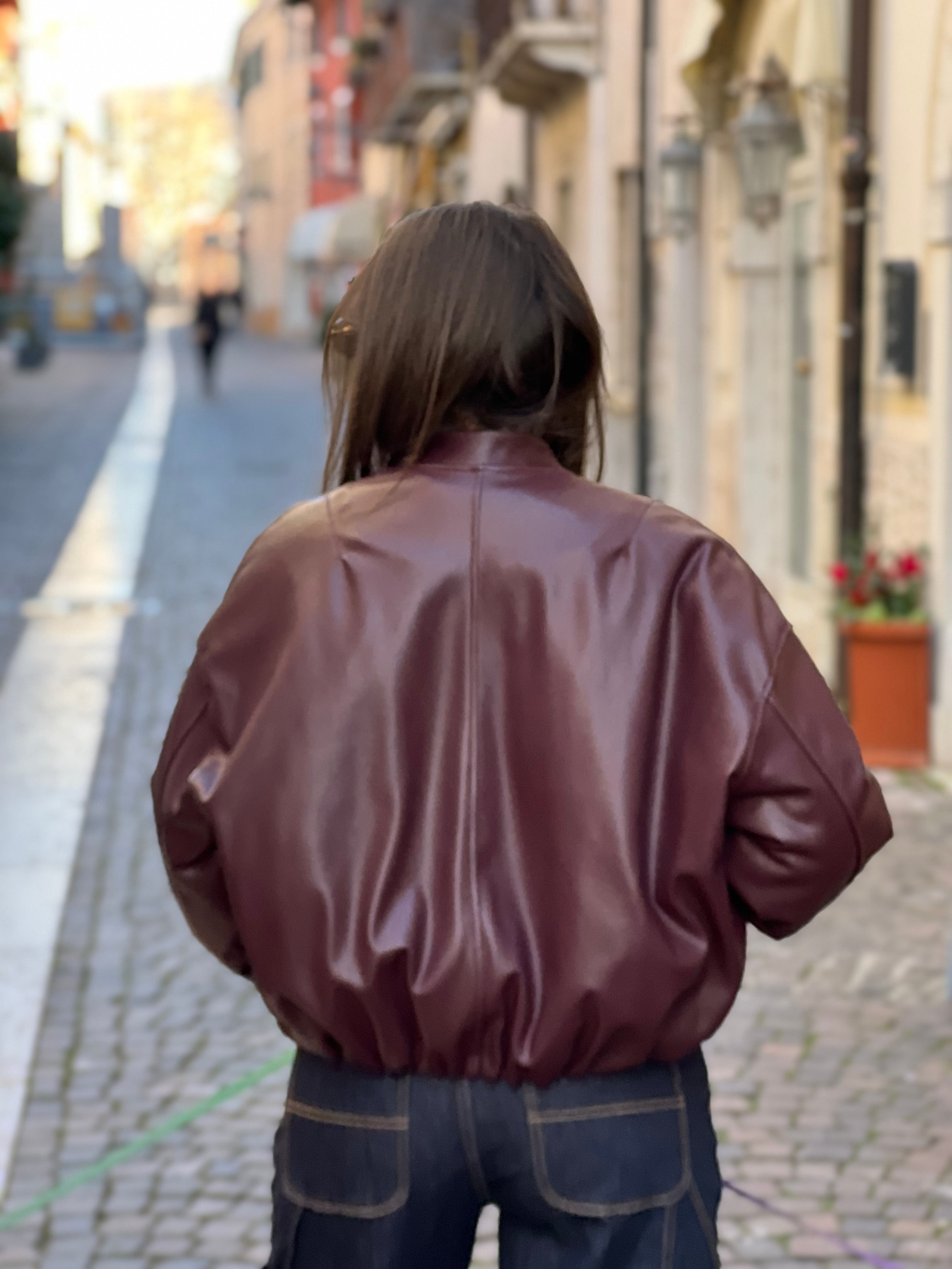 Bomber Grace in ecopelle